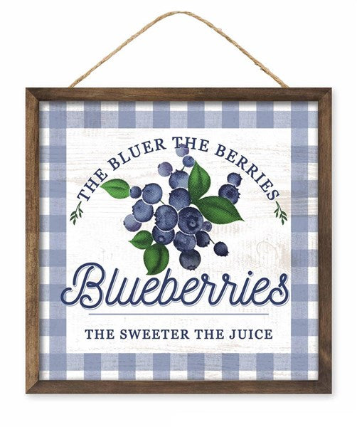 10" square Everyday Farmhouse Blueberry Sign