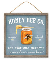 10"Sq Mdf Honey Bee Co. Sign