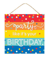 10"Sq Glitter Party/Birthday Sign
