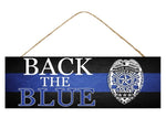 15"L X 5"H Back The Blue Police Sign