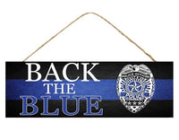15"L X 5"H Back The Blue Police Sign