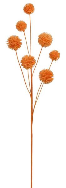19"L Flocked Pompom Spray x 7