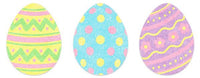 3 Asst 20"Oah Glittered Eva Easter Eggs
