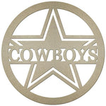 23"Dia Mdf Cowboys W/A Star In A Circle