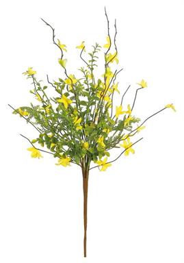 FORSYTHIA & BUTTON LEAF BUNDLE, 24"; YELLOW