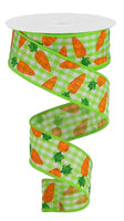 1.5"X10yd Carrots On Gingham Check