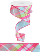 1.5"X10YD DIAGONAL PLAID/PG FUSED BACK