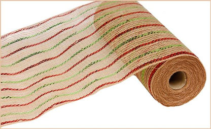 10.5"X10yd Poly Jute Metallic Mesh