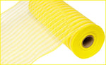 10.5"X10yd Poly/Faux Jute Mesh YELLOW/CREAM